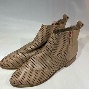 Kelsi Dagger Brooklyn Alaska Nude Perforated Ankle Bootie 7